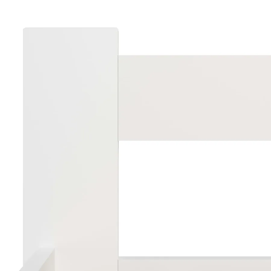 Cadre de lit sans matelas blanc bois massif de pin 180x200 cm - 5