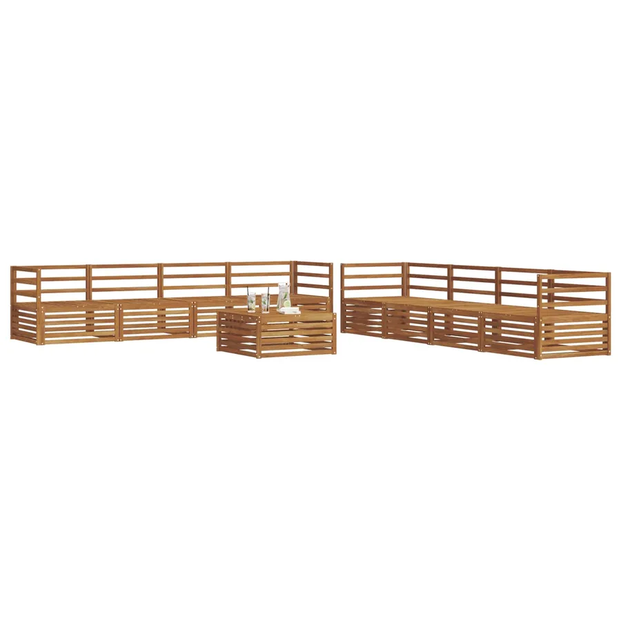 Ensemble de canapés d'extérieur 9 pcs Naturel - 3