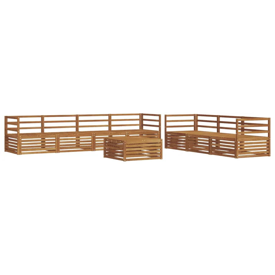 Ensemble de canapés d'extérieur 8 pcs Naturel - 2