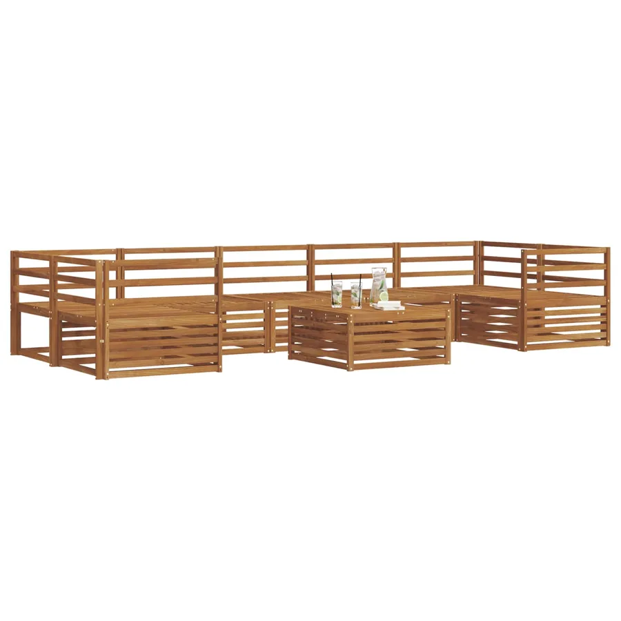 Ensemble de canapés d'extérieur 8 pcs Naturel - 3