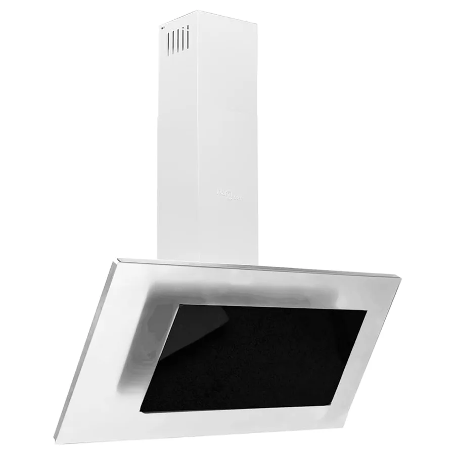 Hotte murale 90 cm Acier inoxydable et verre trempé Argenté - 2