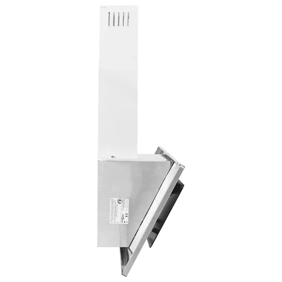 Hotte murale 90 cm Acier inoxydable et verre trempé Argenté - 5