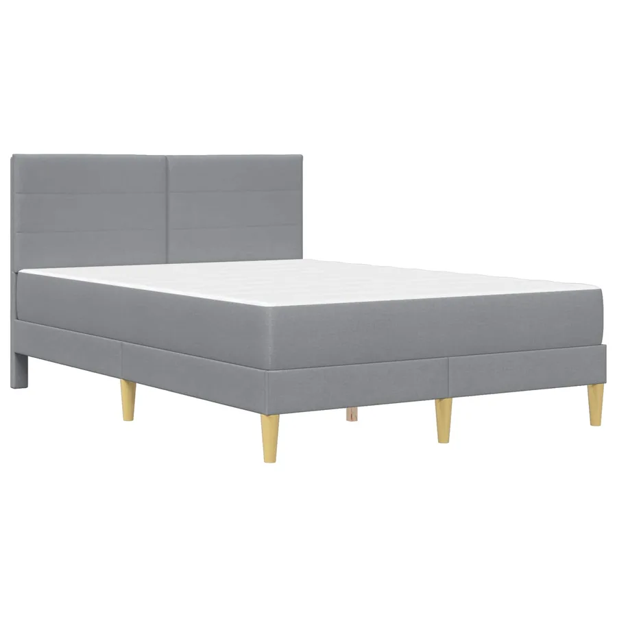 Cadre de lit Gris clair 140 x 190 cm Polyester - 3