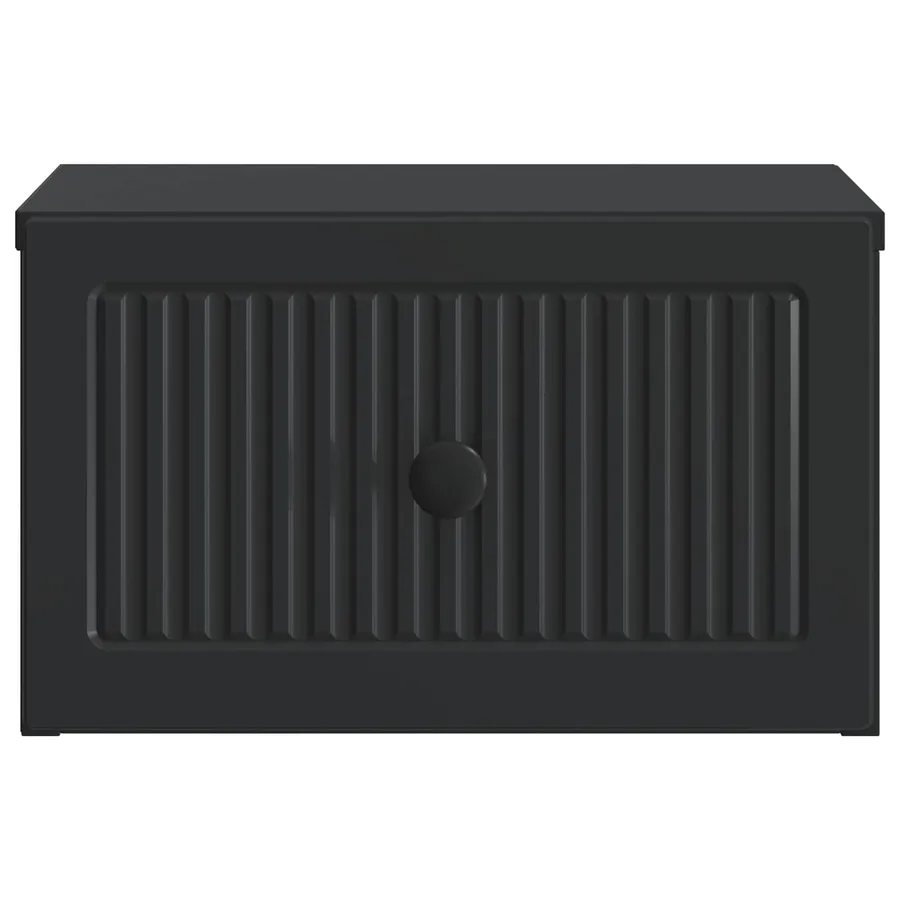 Cabinet de chevet mural avec tiroir Noir 33 x 34,5 x 20 cm - 5