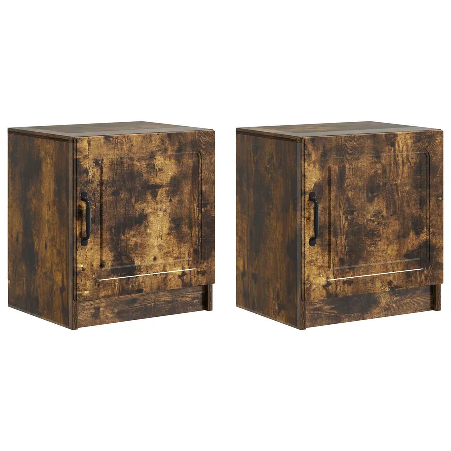 Cabinet de chevet 2 pcs Chêne fumé 43 x 34,5 x 47 cm - 2