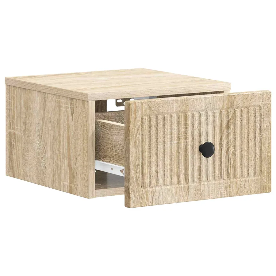 Cabinet de chevet mural 2 pcs Chêne Sonoma 33 x 34,5 x 20 cm - 6
