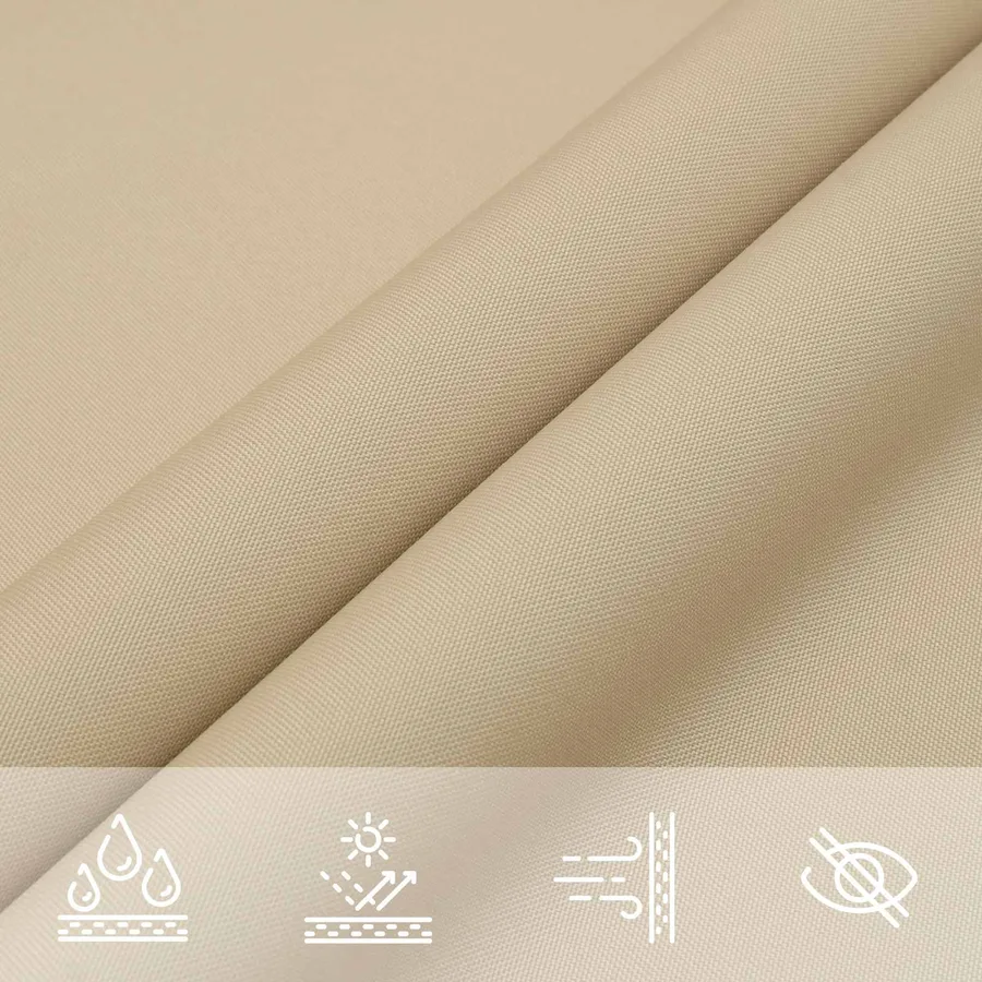 Voile d'ombre Beige 6 x 2,5 m 100 % polyester Oxford - 6