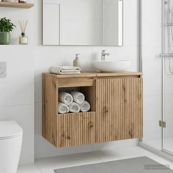 Armoire de salle de bain Chêne artisanal 30 x 44,5 x 50 cm