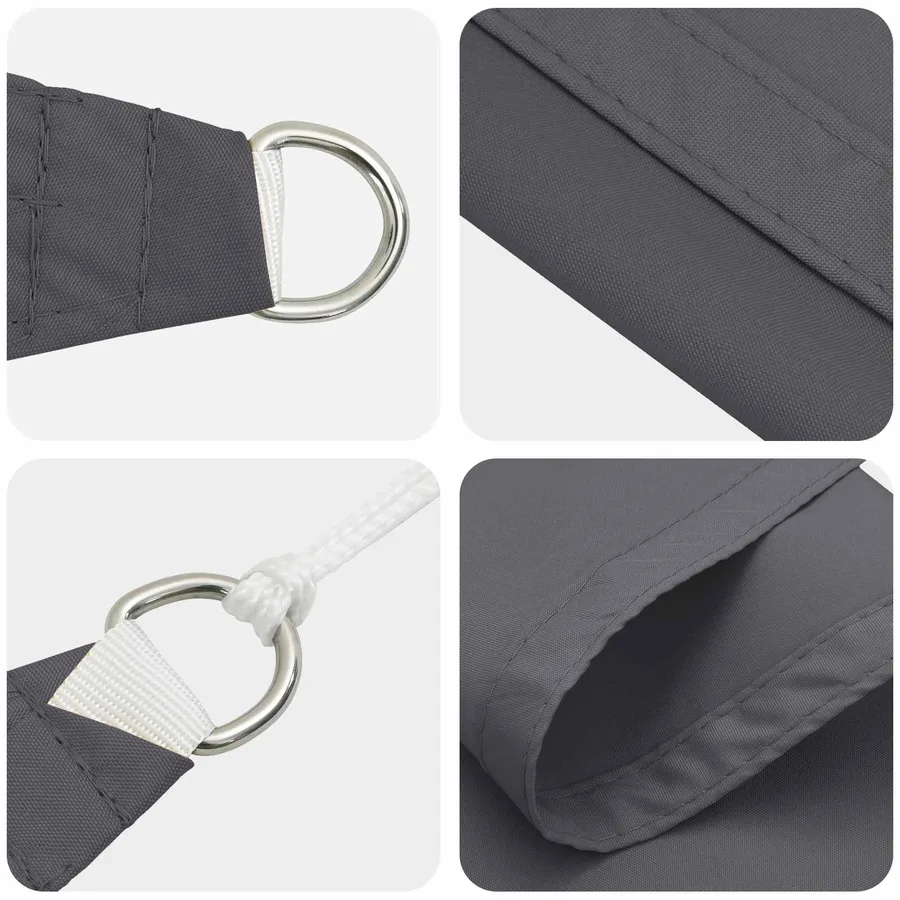 Voile d'ombre Anthracite 6 x 2,5 m 100 % polyester Oxford - 4