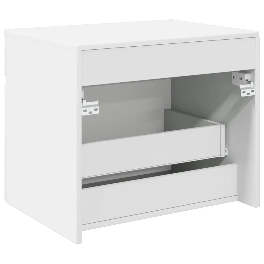 Cabinet de Salle de Bain Mural Blanc brillant 59 x 44,5 x 50 cm - 5