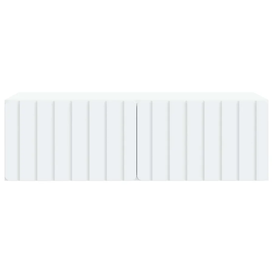 Meuble TV mural 98 x 41 x 30 cm Blanc Bois d'ingénierie - 6