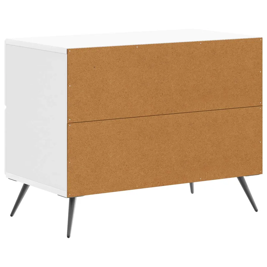 Cabinet de chevet Blanc brillant 62 x 34,5 x 47,5 cm - 7
