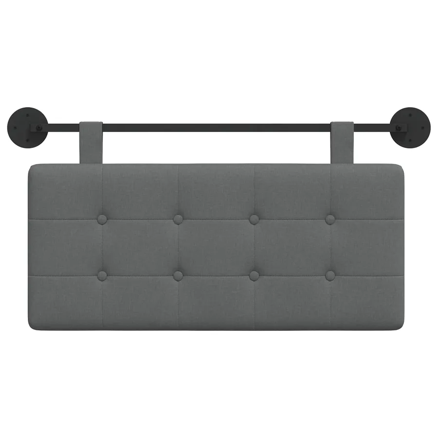 Tête de lit suspendue Gris foncé tissu - 5