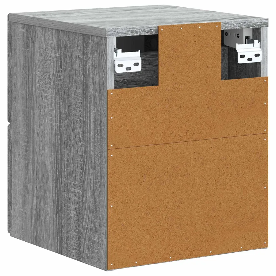 Cabinet de chevet mural Sonoma gris 33 x 34,5 x 40 cm - 7