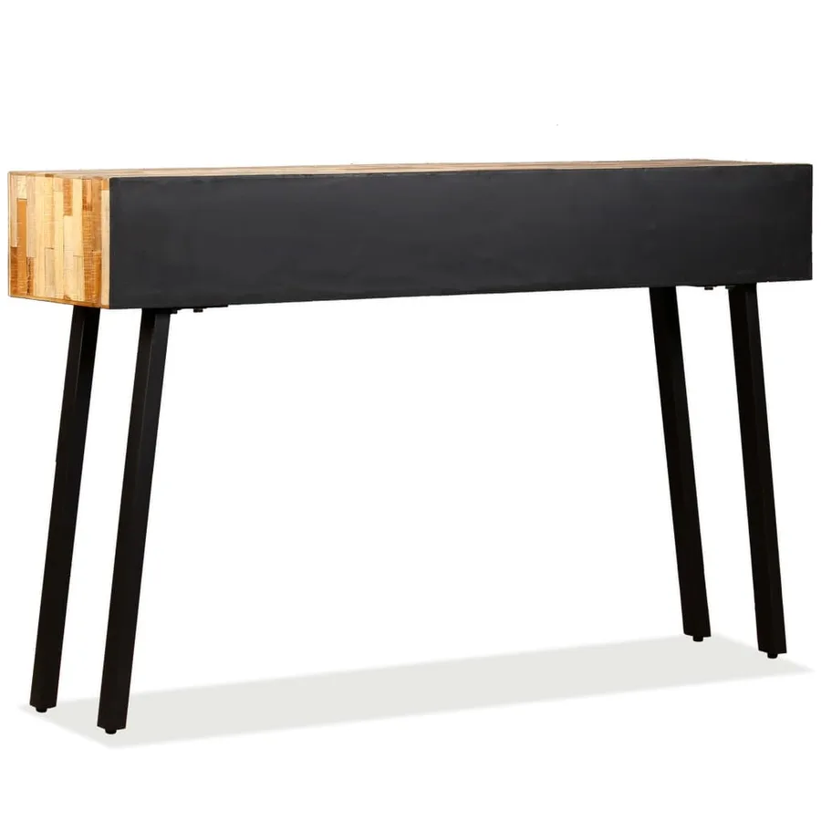 Table console Teck massif de récupération 120 x 30 x 76 cm - 4