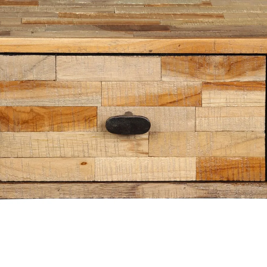 Table console Teck massif de récupération 120 x 30 x 76 cm - 7