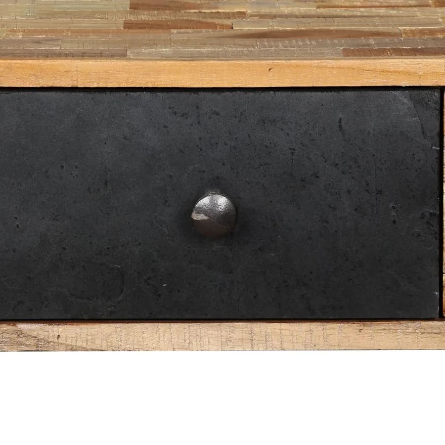 Table console Teck massif de récupération 120 x 30 x 76 cm - 8
