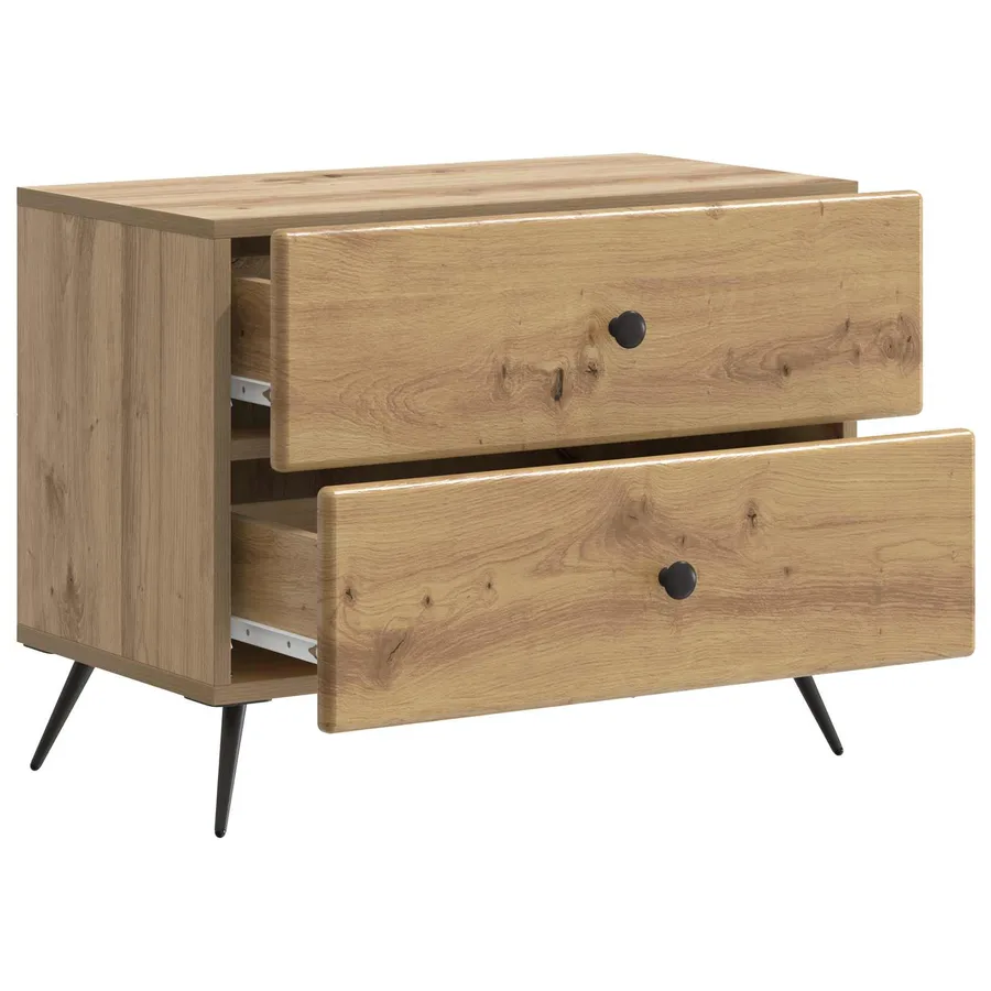 Cabinet de chevet Chêne artisanal 62 x 34,5 x 47,5 cm - 4