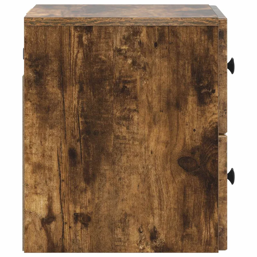 Cabinet de chevet mural Chêne fumé 33 x 34,5 x 40 cm - 6