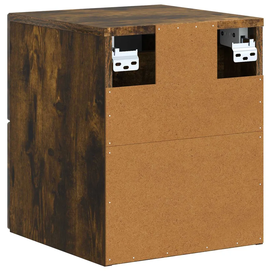 Cabinet de chevet mural Chêne fumé 33 x 34,5 x 40 cm - 7