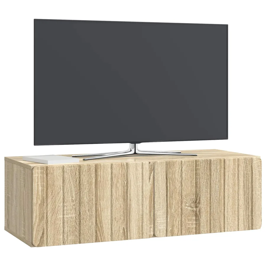 Meuble TV mural 98 x 41 x 30 cm Chêne Sonoma Bois d'ingénierie - 3