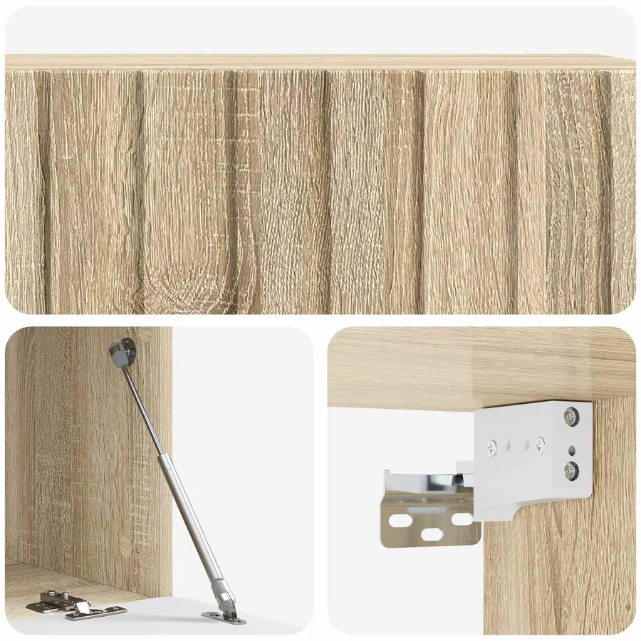 Meuble TV mural 98 x 41 x 30 cm Chêne Sonoma Bois d'ingénierie - 9