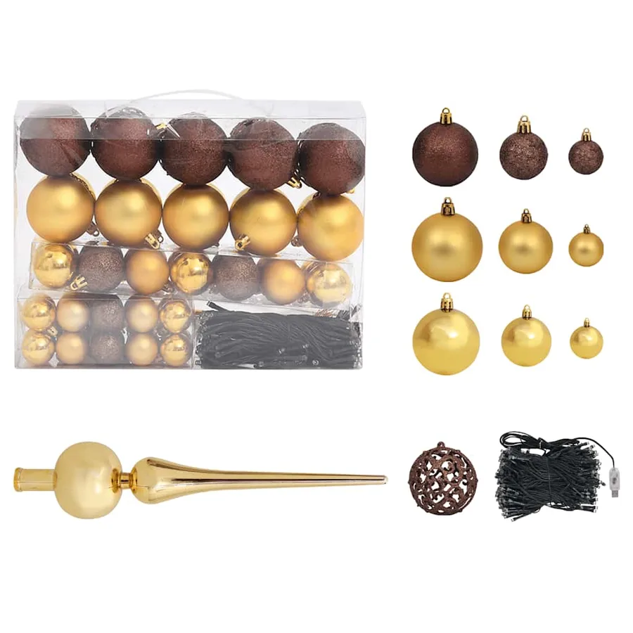 Arbre de Noël artificiel avec LED/boules pommes de pin 150cm - 5