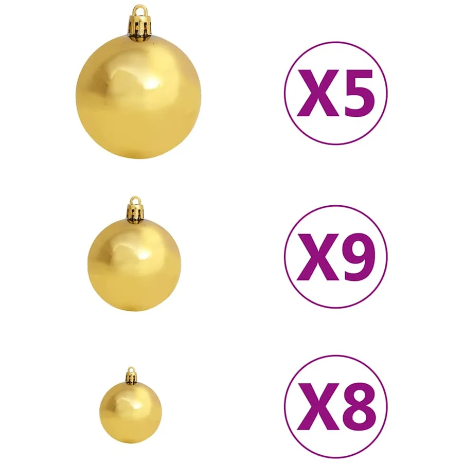 Arbre de Noël artificiel avec LED/boules pommes de pin 150cm - 6