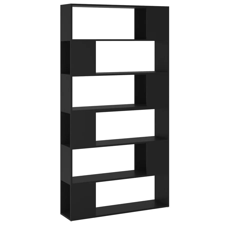 Bibliothèque/Séparateur de pièce Noir 100x24x188 cm - 2