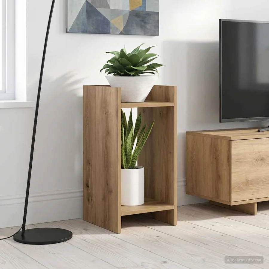 Support de Plante 2 pc Chêne Artisanal 30 x 30 x 60 cm - 4