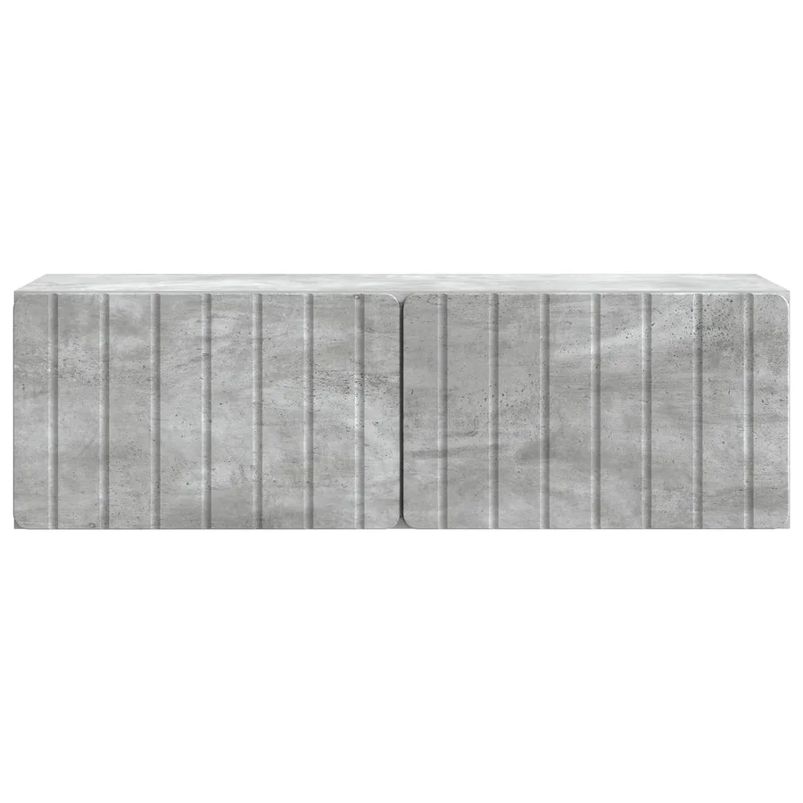 Meuble TV mural 98 x 31 x 30 cm Gris béton Bois d'ingénierie - 6