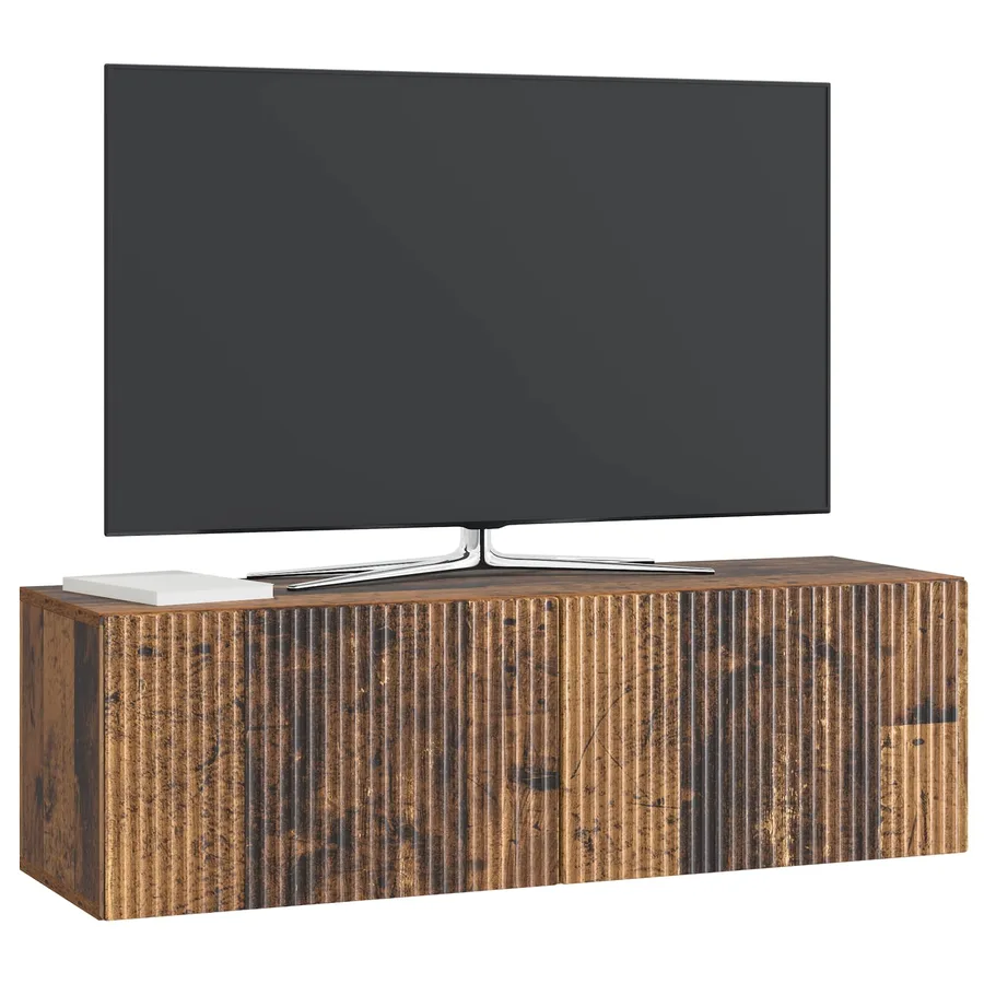Meuble TV mural Bois ancien 98 x 31 x 30 cm Bois d'ingénierie - 3