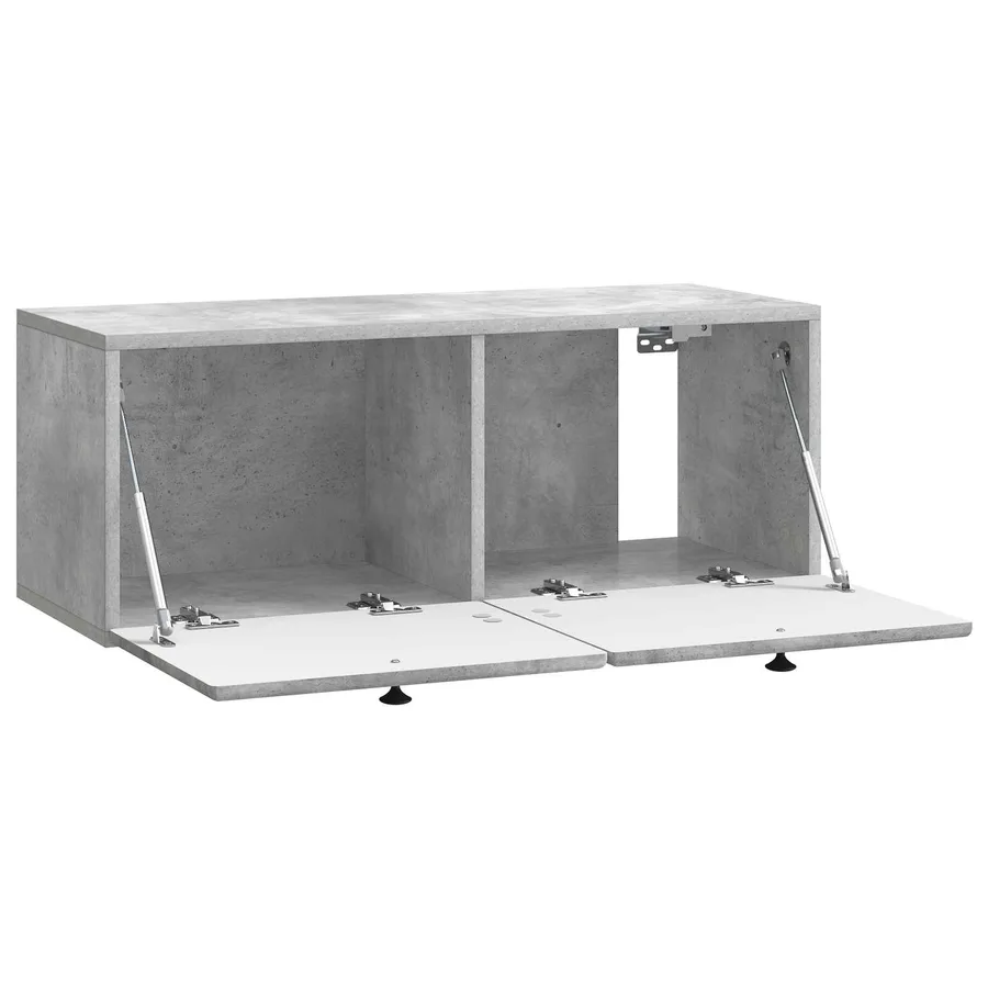 Meuble TV mural 78,5 x 31 x 30 cm Gris béton Bois d'ingénierie - 5