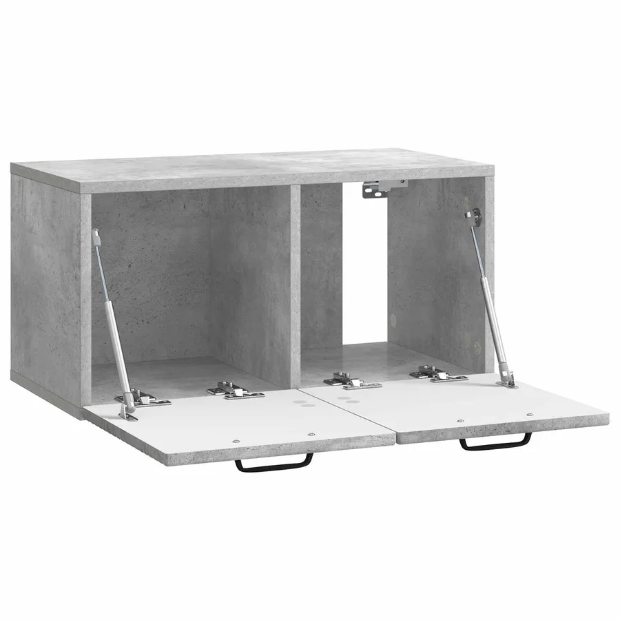 Meuble TV mural Gris béton 59,5 x 31 x 30 cm Bois d'ingénierie - 5