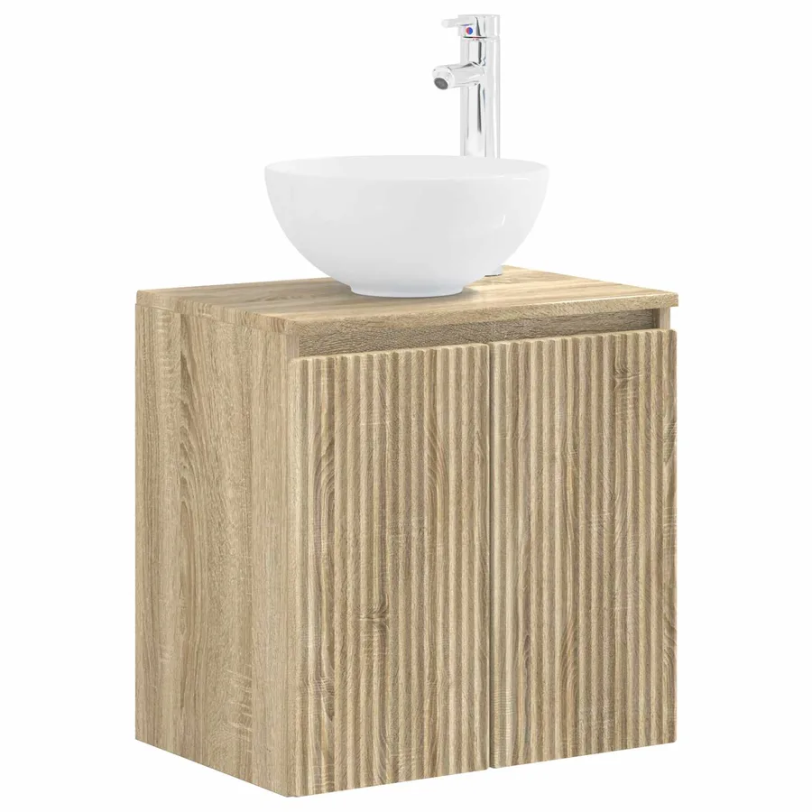 Vanité de lavabo mural Chêne Sonoma 49,5 x 35 x 63 cm - 2