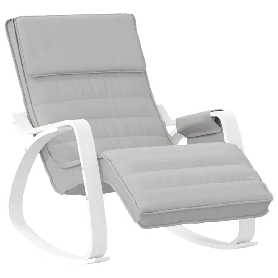 Chaise à bascule Gris clair Tissu - 2
