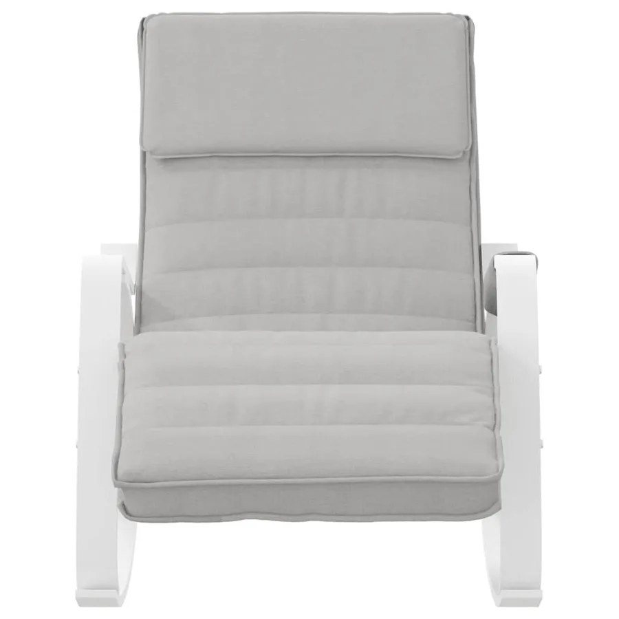 Chaise à bascule Gris clair Tissu - 3