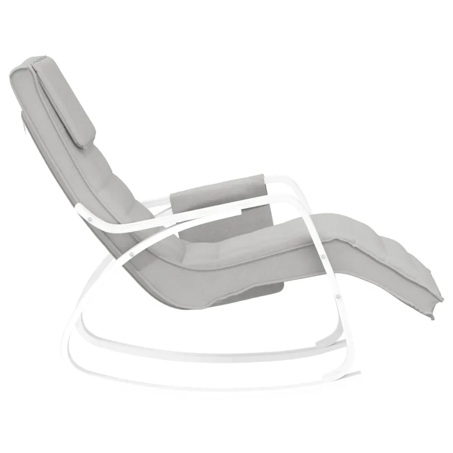 Chaise à bascule Gris clair Tissu - 4