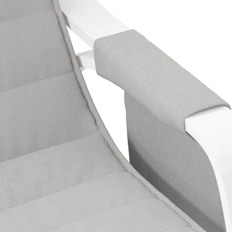 Chaise à bascule Gris clair Tissu - 6