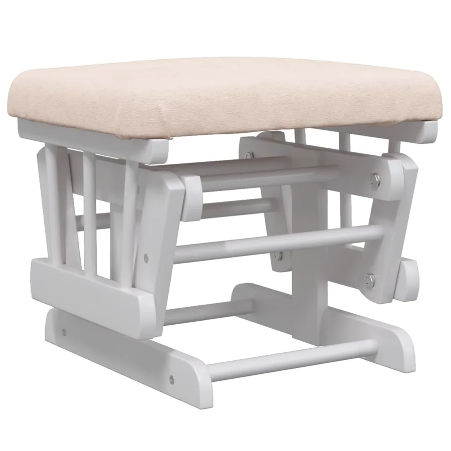 Chaise berçante avec repose-pied Rose clair Tissu - 7