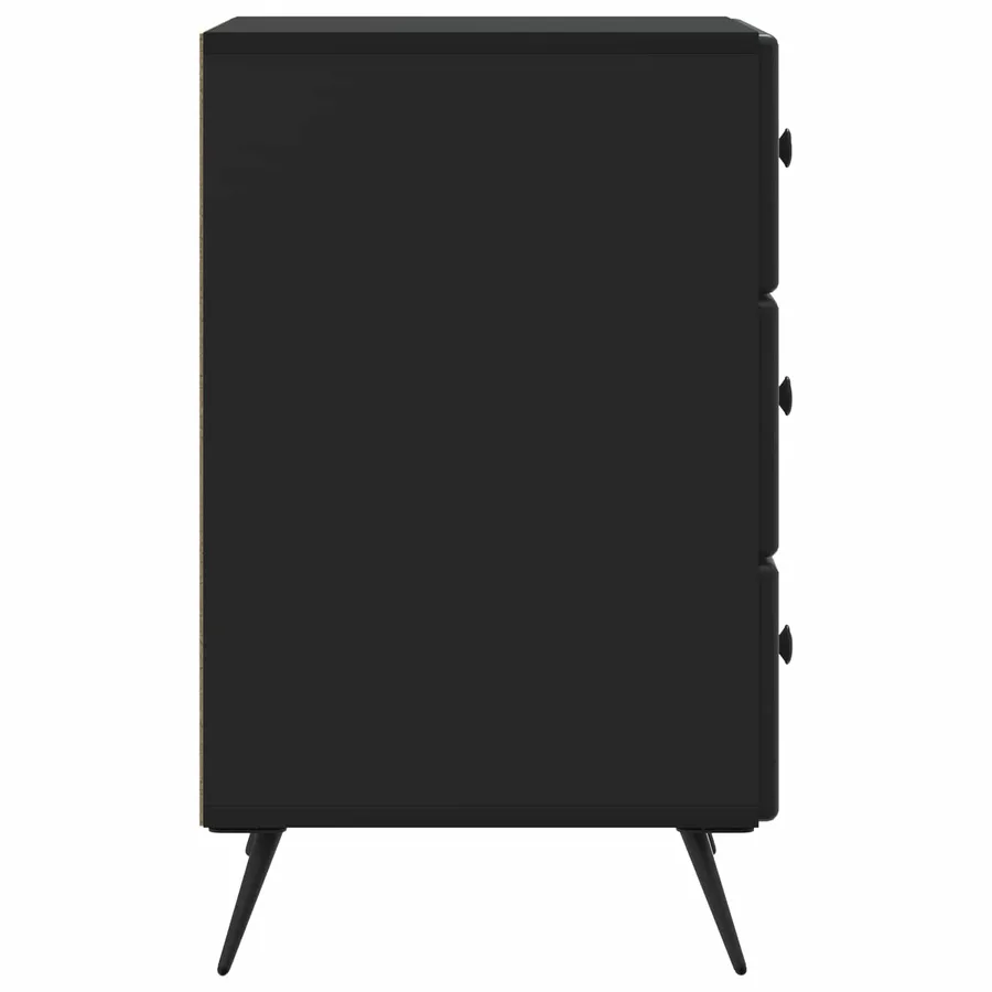 Cabinet de chevet Noir 43 x 41 x 66,5 cm Bois d'ingénierie - 6