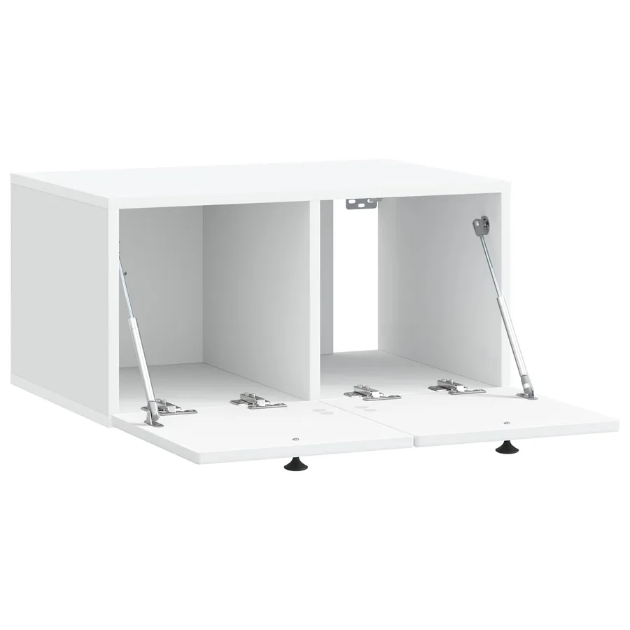 Meuble TV mural Blanc 59,5 x 41 x 30 cm Bois d'ingénierie - 5