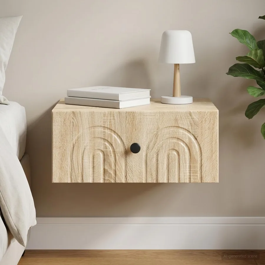 Cabinet de chevet mural Chêne Sonoma 49 x 34,5 x 20 cm