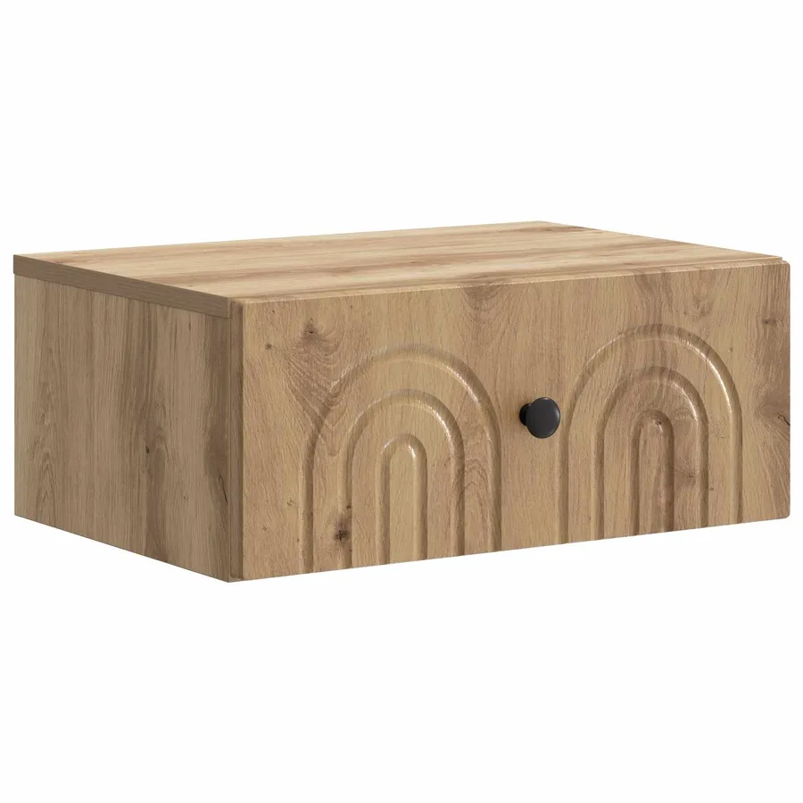 Cabinet de chevet mural Chêne artisanal 49 x 34,5 x 20 cm - 2