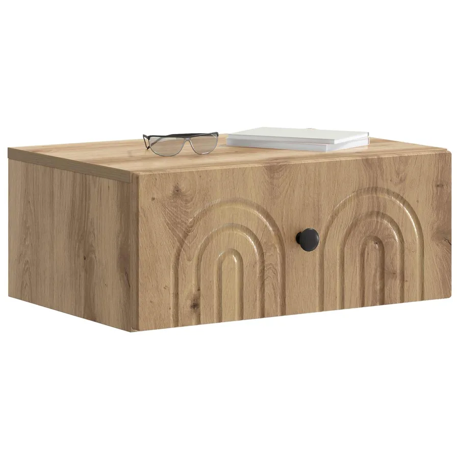 Cabinet de chevet mural Chêne artisanal 49 x 34,5 x 20 cm - 3