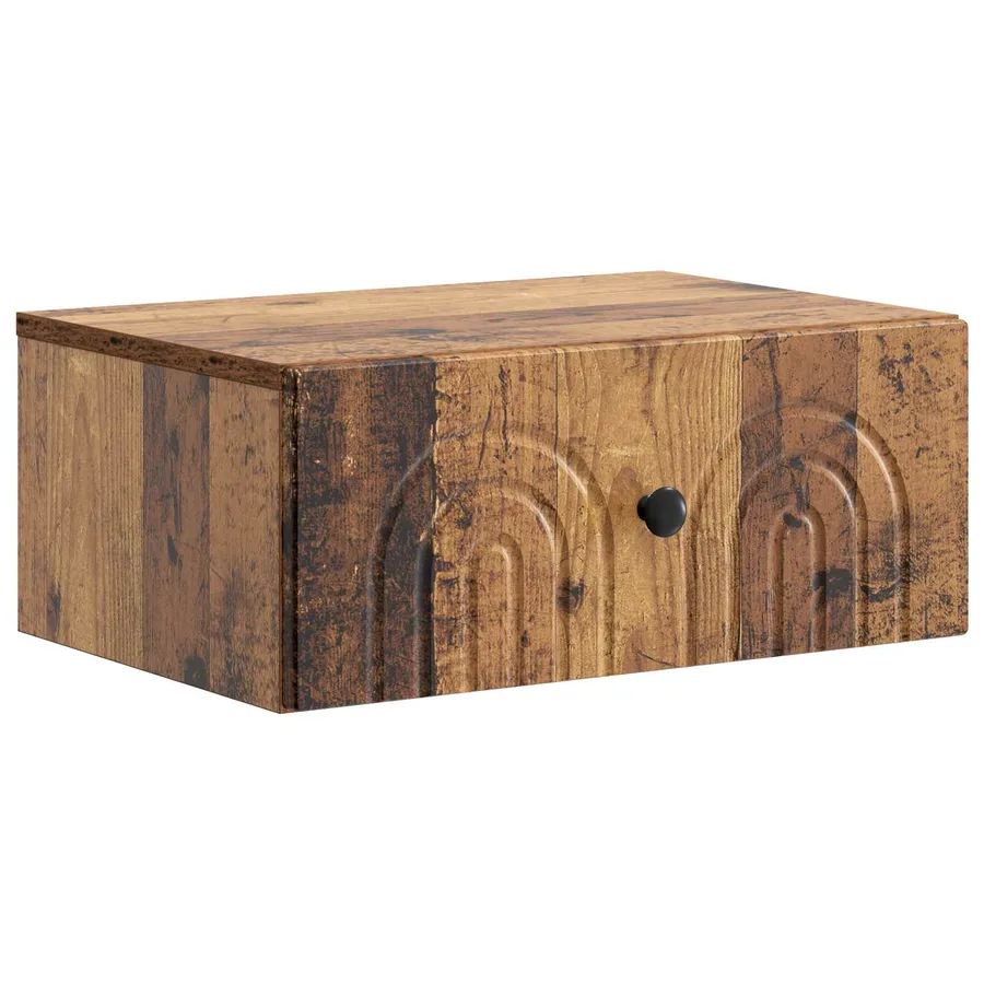 Cabinet de chevet mural Bois ancien 49 x 34,5 x 20 cm - 2