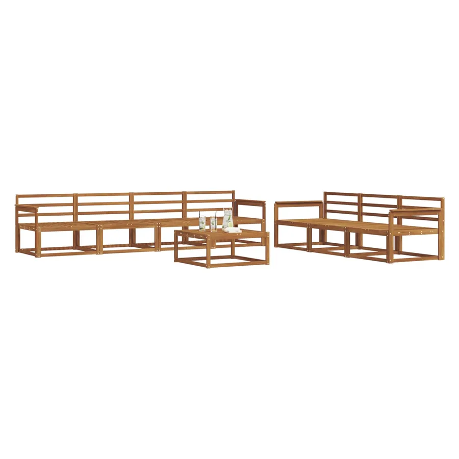 Ensemble de canapés d'extérieur 8 pcs Naturel - 3