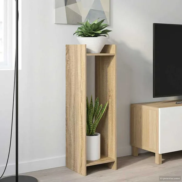 Support de Plante 2 pc Chêne Sonoma 30 x 30 x 100 cm