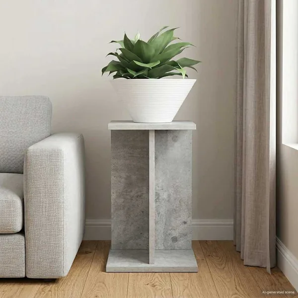 Support de Plante Gris Béton 25 x 25,5 x 40,5 cm