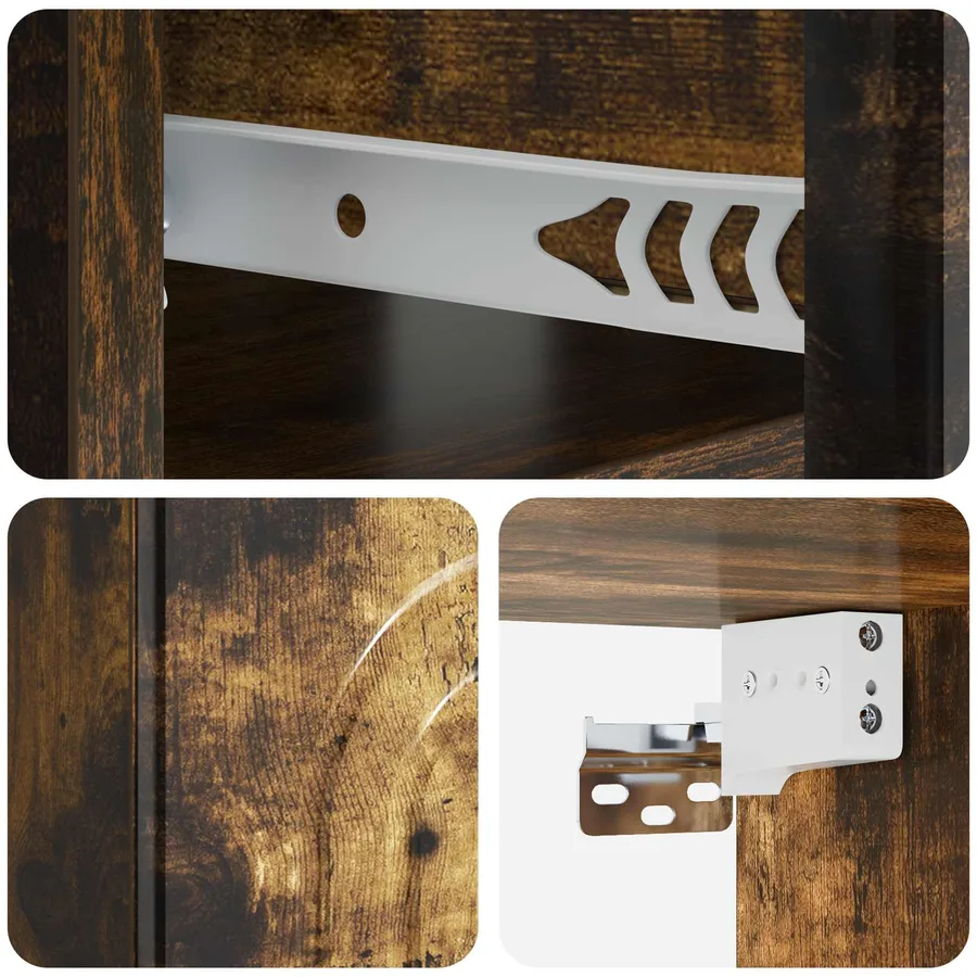 Cabinet de chevet mural 2 pcs Chêne fumé 49 x 34,5 x 20 cm - 10